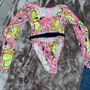 Multicolor one piece bartending outfit